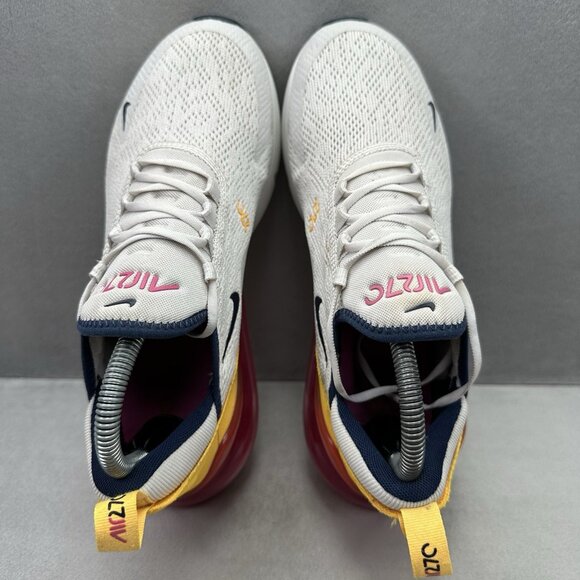 Womens Size 8.5 Nike Air Max 270 Shoes White / Laser Fuchsia Running Sneakers - Picture 6 of 8